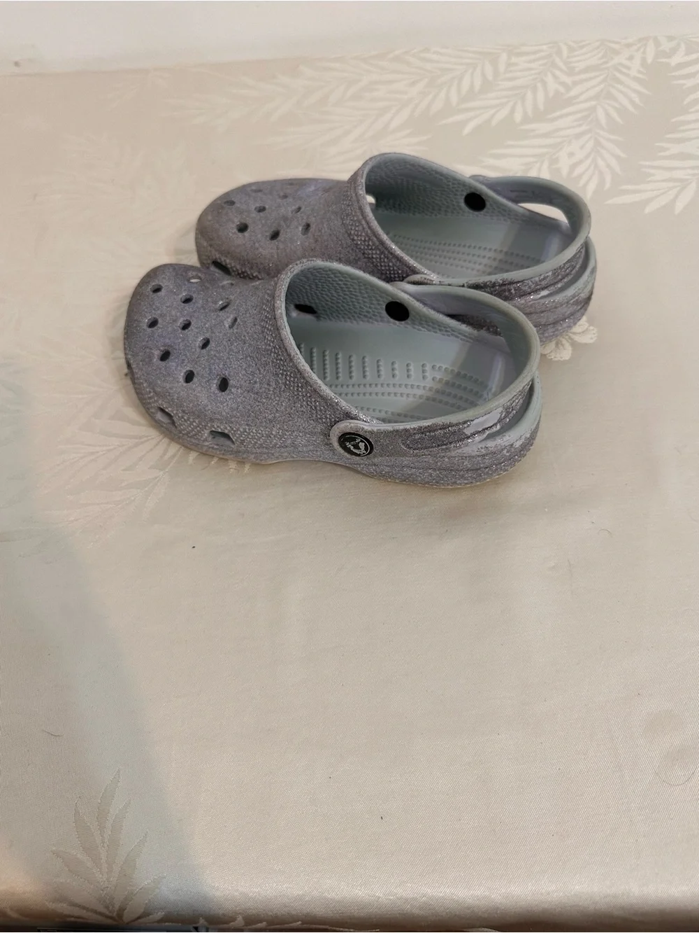 CROCS Kids Glitter Clogs in Sparkling Lavender